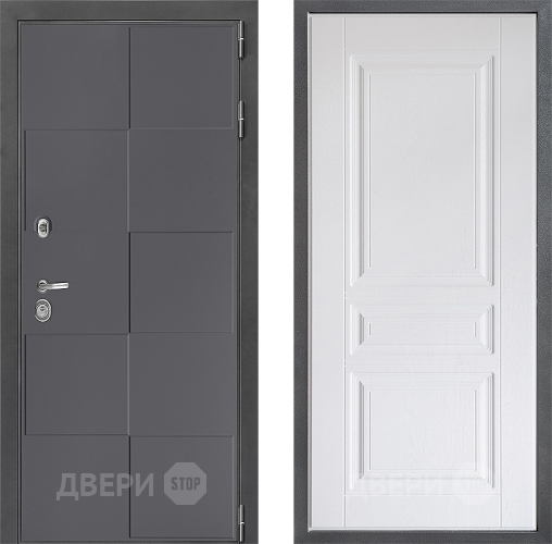 Входная металлическая Дверь Дверной континент ДК-3/606 ФЛ-243 Альберо Браш серебро в Павловском Посаде
