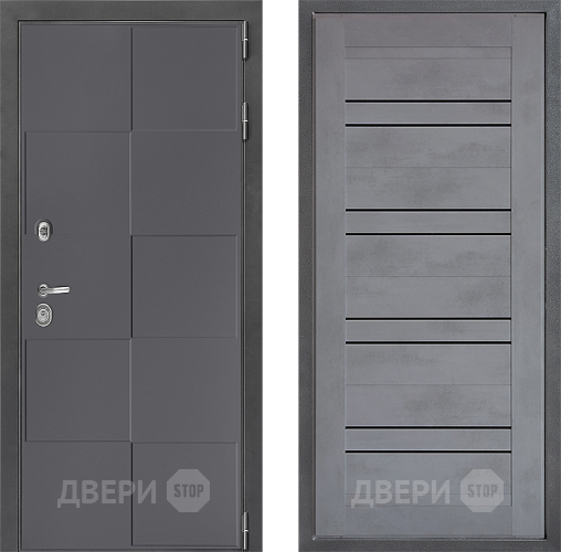 Входная металлическая Дверь Дверной континент ДК-3/606 ФЛ-49 Бетон серый в Павловском Посаде