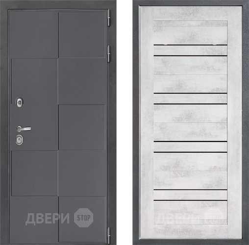 Входная металлическая Дверь Дверной континент ДК-3/606 ФЛ-49 Бетон снежный в Павловском Посаде