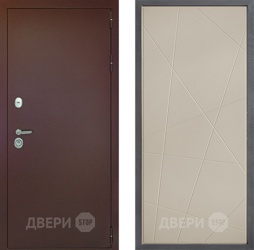 Входная металлическая Дверь Дверной континент Рубикон Медь Дизайн ФЛ-655 Капучино в Павловском Посаде