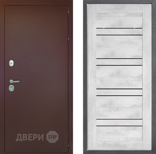 Дверь Дверной континент Рубикон Медь Дизайн ФЛ-49 Бетон снежный в Павловском Посаде