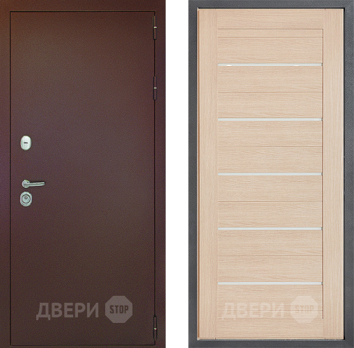 Входная металлическая Дверь Дверной континент Рубикон Медь Дизайн ФЛ-46 Капучино в Павловском Посаде