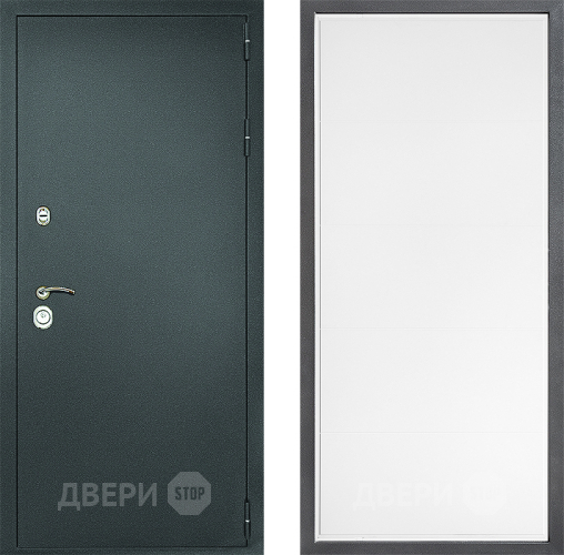 Дверь Дверной континент Рубикон Серебро Дизайн ФЛ-649 Белый софт в Павловском Посаде