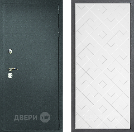 Дверь Дверной континент Рубикон Серебро Дизайн ФЛ-Тиффани Белый софт в Павловском Посаде