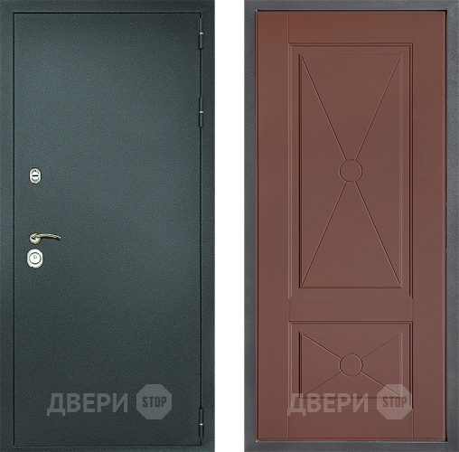 Входная металлическая Дверь Дверной континент Рубикон Серебро Дизайн ФЛ-617 Ясень шоколадный в Павловском Посаде