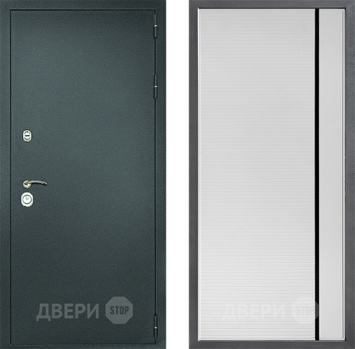 Входная металлическая Дверь Дверной континент Рубикон Серебро Дизайн ФЛ-757 Черное Стекло Софт милк в Павловском Посаде