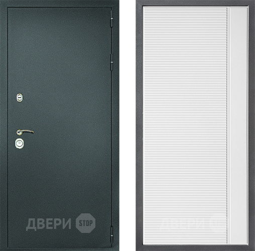 Дверь Дверной континент Рубикон Серебро Дизайн ФЛ-757 Белое Стекло Софт милк в Павловском Посаде