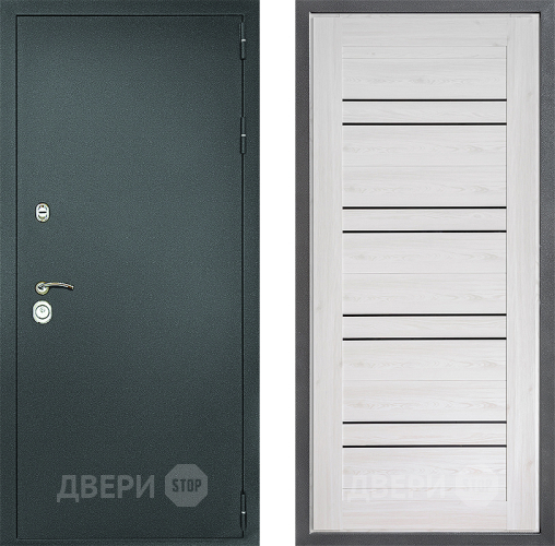 Входная металлическая Дверь Дверной континент Рубикон Серебро Дизайн ФЛ-49 Сосна белая в Павловском Посаде
