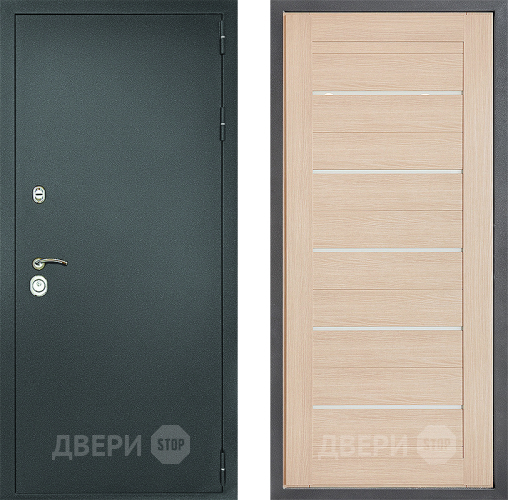 Входная металлическая Дверь Дверной континент Рубикон Серебро Дизайн ФЛ-46 Капучино в Павловском Посаде
