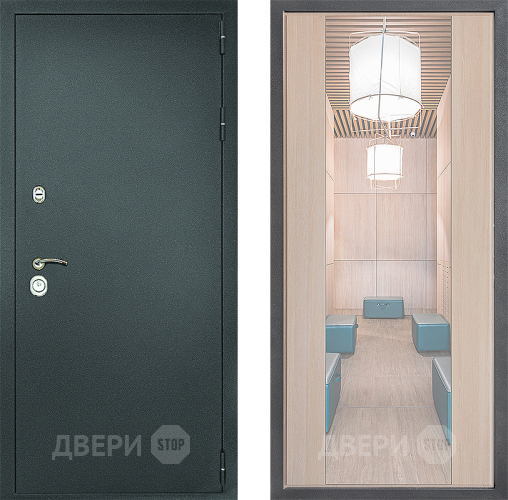 Дверь Дверной континент Рубикон Серебро Дизайн ФЛЗ-1 Зеркало Капучино в Павловском Посаде