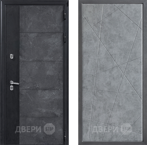 Дверь Дверной континент ДК-15 Бетон ТЕРМО ФЛ-655 Бетон серый в Павловском Посаде