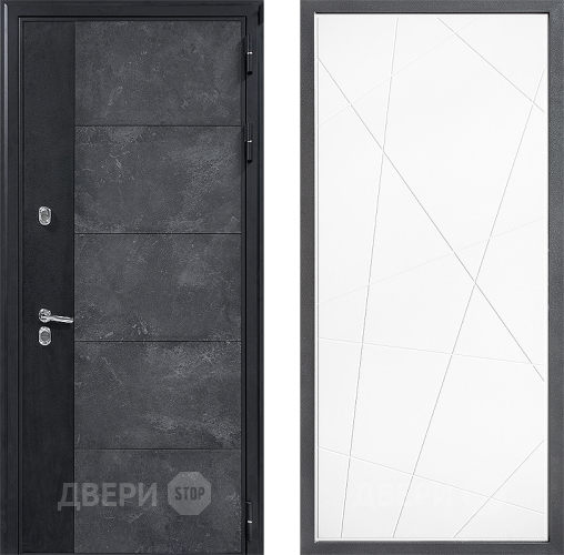 Дверь Дверной континент ДК-15 Бетон ТЕРМО ФЛ-655 Белый софт в Павловском Посаде
