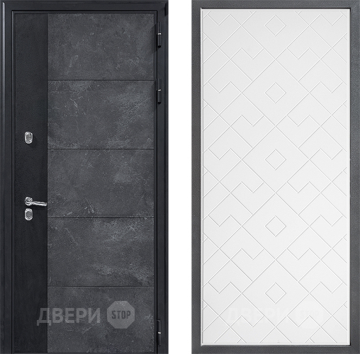 Дверь Дверной континент ДК-15 Бетон ТЕРМО ФЛ-Тиффани Белый софт в Павловском Посаде