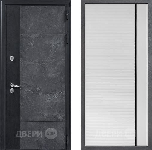Дверь Дверной континент ДК-15 Бетон ТЕРМО ФЛ-757 Черное Стекло Софт милк в Павловском Посаде