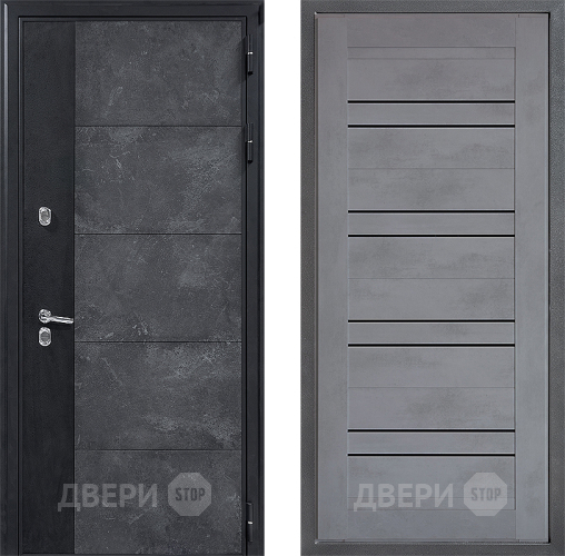 Дверь Дверной континент ДК-15 Бетон ТЕРМО ФЛ-49 Бетон серый в Павловском Посаде