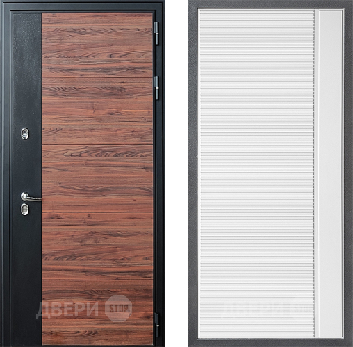 Входная металлическая Дверь Дверной континент ДК-15 Красное Дерево ТЕРМО ФЛ-757 Белое Стекло Софт милк в Павловском Посаде