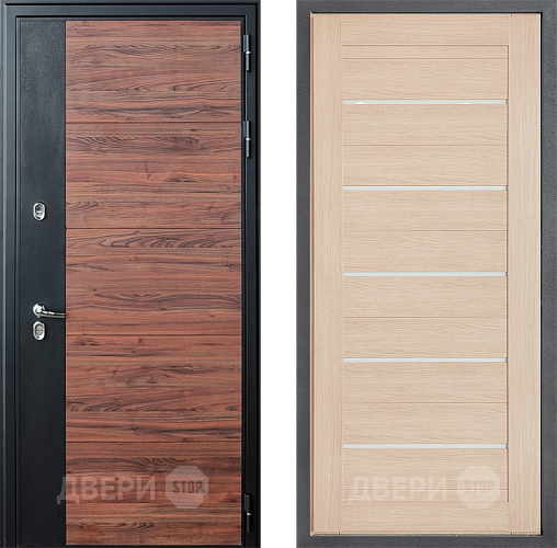 Входная металлическая Дверь Дверной континент ДК-15 Красное Дерево ТЕРМО ФЛ-46 Капучино в Павловском Посаде