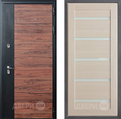 Входная металлическая Дверь Дверной континент ДК-15 Красное Дерево ТЕРМО ФЛ-47 Капучино в Павловском Посаде