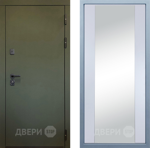 Дверь Дива МД-61 Д-15 Зеркало Белый в Павловском Посаде