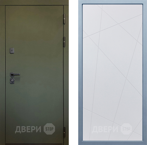 Входная металлическая Дверь Дива МД-61 Д-11 Белый в Павловском Посаде