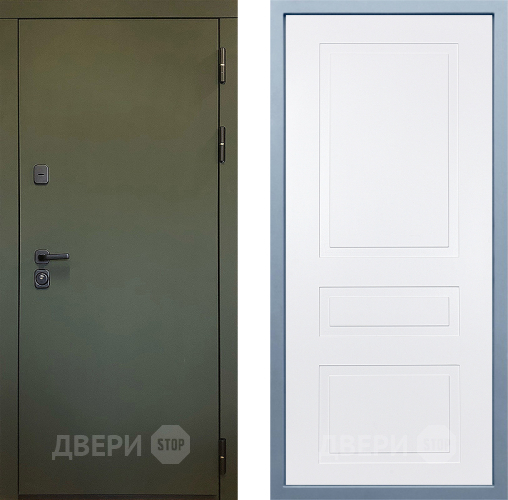 Входная металлическая Дверь Дива МД-61 Н-13 Белый в Павловском Посаде