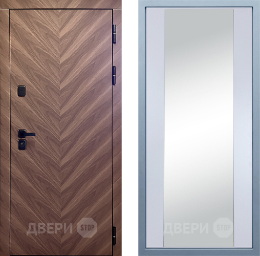 Входная металлическая Дверь Дива МД-98 Д-15 Зеркало Белый в Павловском Посаде