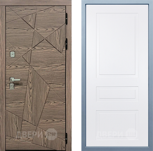 Входная металлическая Дверь Дива МД-97/2 Н-13 Белый в Павловском Посаде