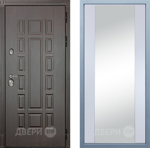 Дверь Дива МД-38 Д-15 Зеркало Белый в Павловском Посаде