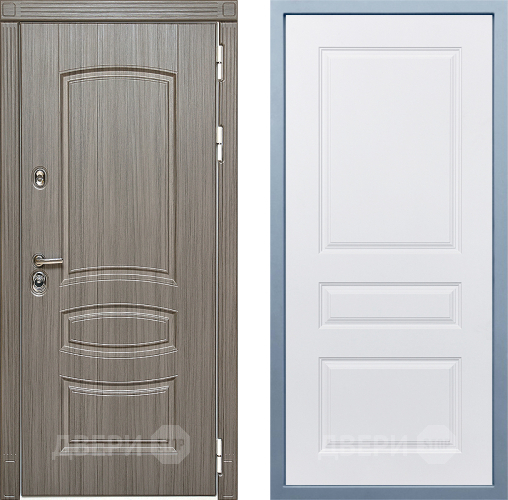 Входная металлическая Дверь Дива МД-42 Д-13 Белый в Павловском Посаде