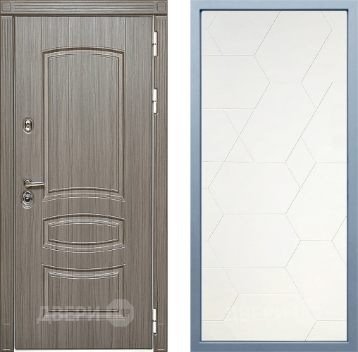 Входная металлическая Дверь Дива МД-42 М-16 Белый в Павловском Посаде