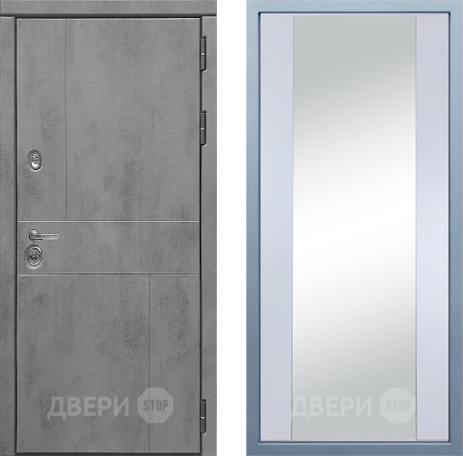 Входная металлическая Дверь Дива МД-48 Д-15 Зеркало Белый в Павловском Посаде