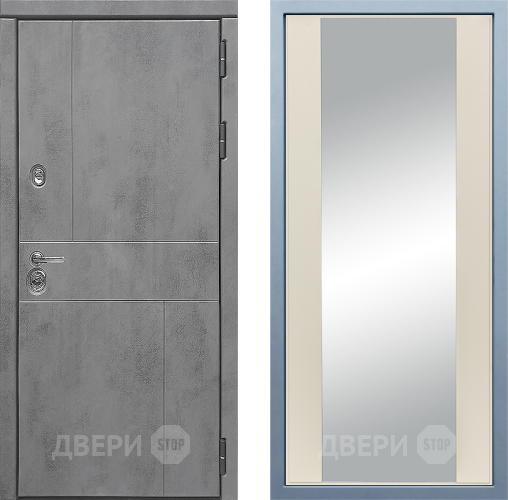 Входная металлическая Дверь Дива МД-48 Д-15 Зеркало Шампань в Павловском Посаде