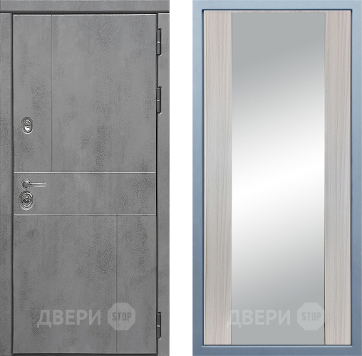 Дверь Дива МД-48 Д-15 Зеркало Сандал белый в Павловском Посаде
