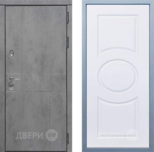 Входная металлическая Дверь Дива МД-48 М-30 Белый в Павловском Посаде