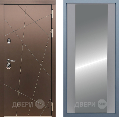 Входная металлическая Дверь Дива МД-50 Д-15 Зеркало Силк Маус в Павловском Посаде