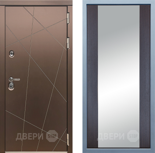Входная металлическая Дверь Дива МД-50 Д-15 Зеркало Венге в Павловском Посаде