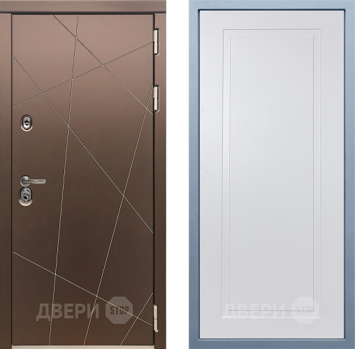 Входная металлическая Дверь Дива МД-50 Н-10 Белый в Павловском Посаде