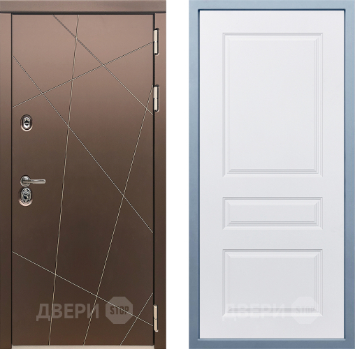 Входная металлическая Дверь Дива МД-50 Д-13 Белый в Павловском Посаде