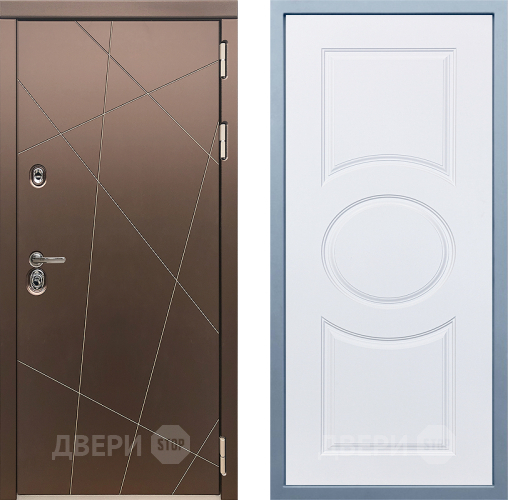 Входная металлическая Дверь Дива МД-50 М-30 Белый в Павловском Посаде