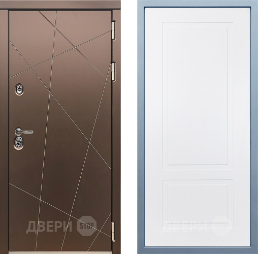 Входная металлическая Дверь Дива МД-50 Н-7 Белый в Павловском Посаде