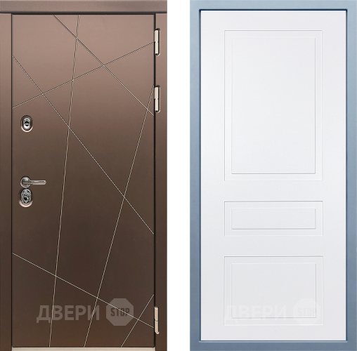 Входная металлическая Дверь Дива МД-50 Н-13 Белый в Павловском Посаде