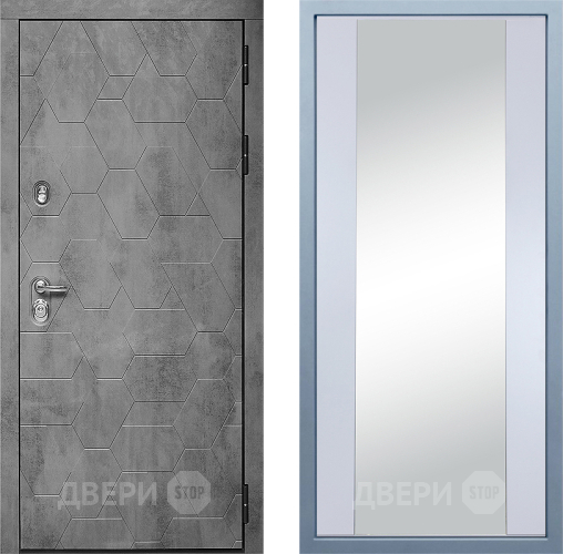 Дверь Дива МД-51 Д-15 Зеркало Белый в Павловском Посаде
