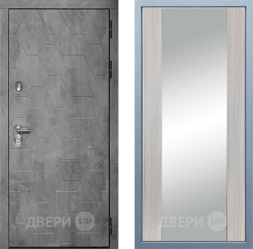 Входная металлическая Дверь Дива МД-51 Д-15 Зеркало Сандал белый в Павловском Посаде