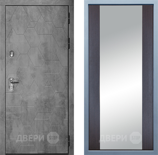 Входная металлическая Дверь Дива МД-51 Д-15 Зеркало Венге в Павловском Посаде