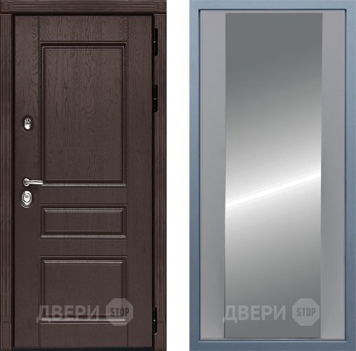 Входная металлическая Дверь Дива МД-90 Д-15 Зеркало Силк Маус в Павловском Посаде