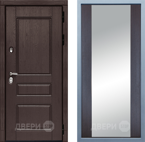 Входная металлическая Дверь Дива МД-90 Д-15 Зеркало Венге в Павловском Посаде