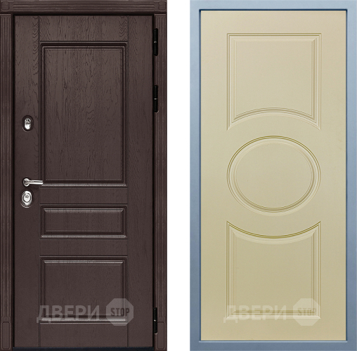 Входная металлическая Дверь Дива МД-90 Д-8 Шампань в Павловском Посаде