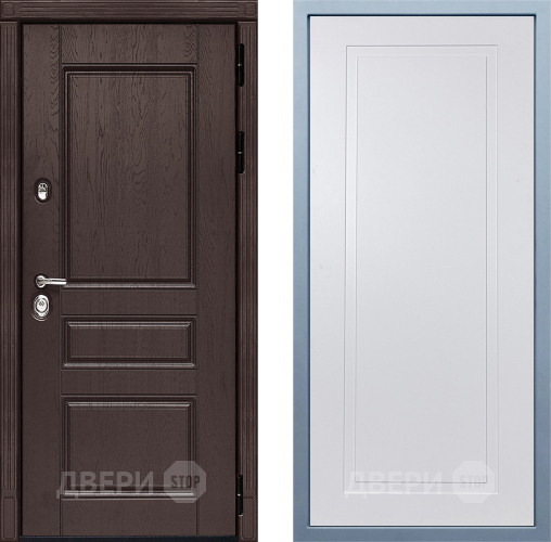 Входная металлическая Дверь Дива МД-90 Н-10 Белый в Павловском Посаде