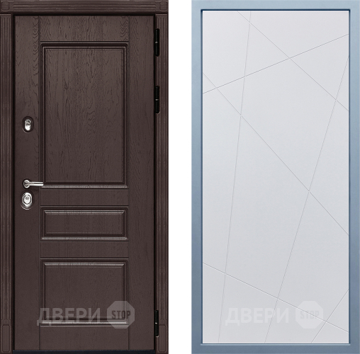 Входная металлическая Дверь Дива МД-90 Д-11 Белый в Павловском Посаде