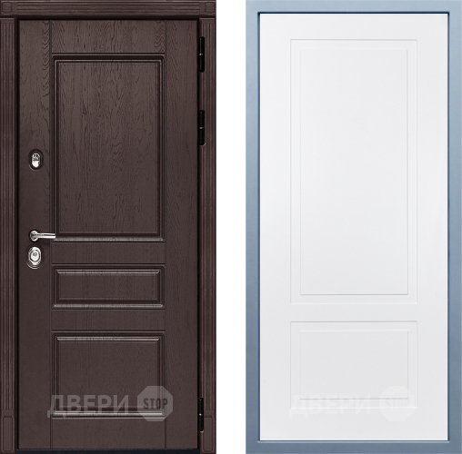 Входная металлическая Дверь Дива МД-90 Н-7 Белый в Павловском Посаде